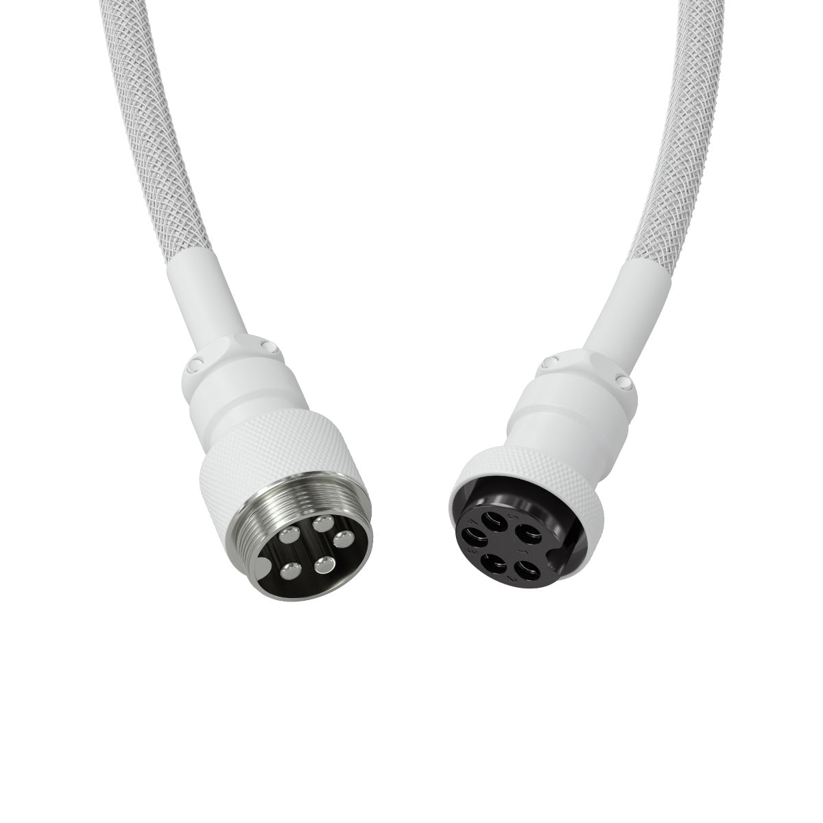 Glorious Coil Cable - Ghost White (USB-C with Aviator Connectors) - White Glorious Coil Cable - Ghost White (USB-C with Aviator Connectors) - White